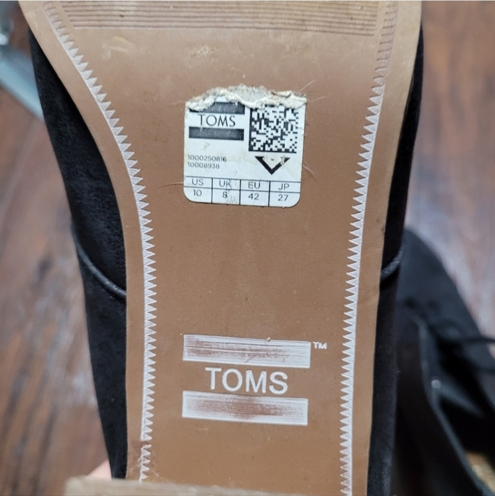 Toms Lunata Size 10 Women's Black Ankle Boots - Picture 9 of 9